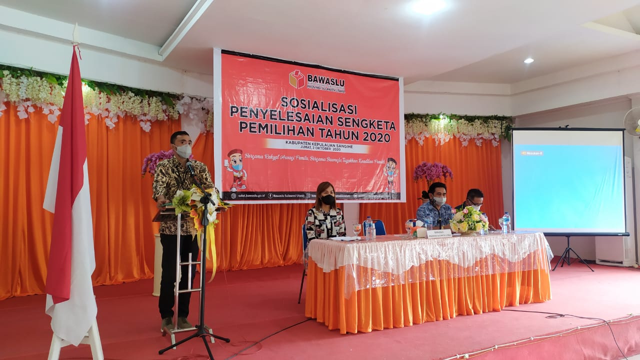  Bawaslu Sulut Gelar Sosialisasi Penyelesaian Sengketa Pemilihan Tahun 2020 di Kabupaten Kepulauan Sangihe
