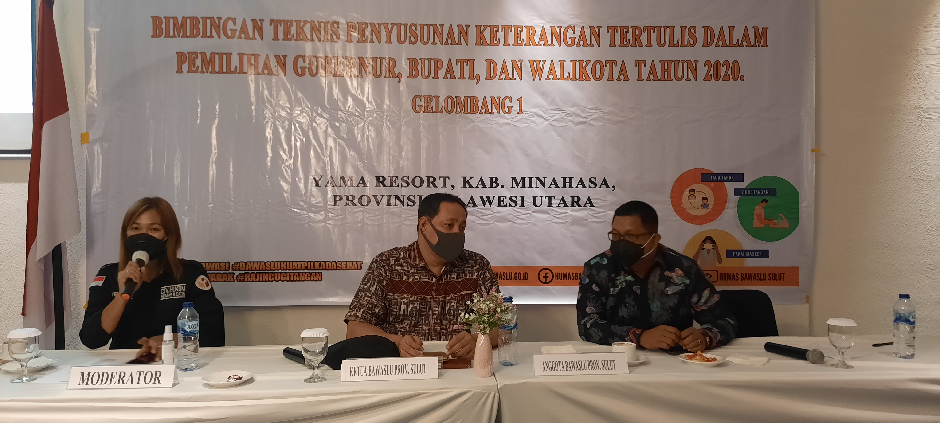 Bawaslu Provinsi Sulawesi Utara menggelar Bimbingan Teknis Penyusunan Keterangan Tertulis Dalam Pemilihan Gubernur, Bupati, dan Walikota Tahun 2020
