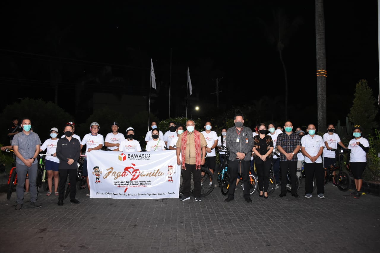 Sekretaris Jenderal Bawaslu RI Resmikan "Jaga Pemilu " (Jaringan Keluarga Pesepeda Masyarakat dan Insan Bawaslu) Bawaslu Prov. Sulawesi Utara