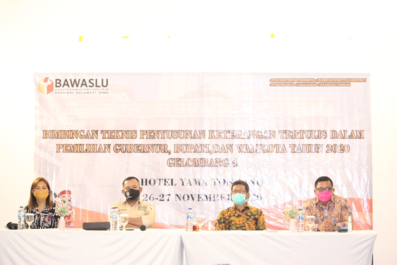 Bawaslu Sulut Gelar Bimtek Penyusunan Keterangan Tertulis Dalam Pilkada 2020Â  Gelombang ke - 4