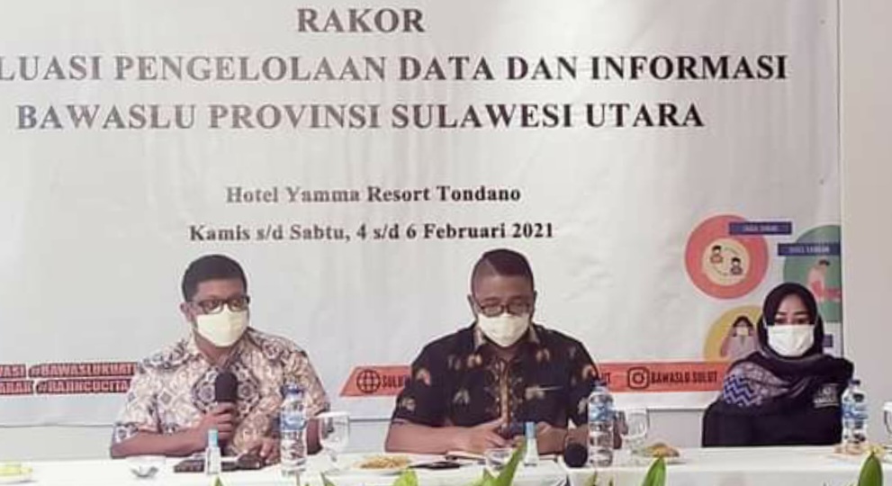 Fritz Siregar Menghadiri Rapat Koordinasi Evaluasi Pengelolaan Data dan Informasi Bawaslu Sulut