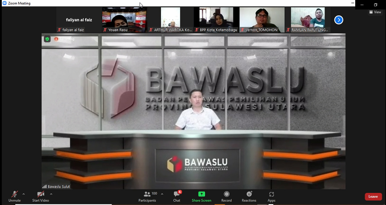 Rapat Bersama Jajaran Sekretariat Bawaslu Provinsi dan Kabupaten/ Kota Tindak Lanjut Arahan Sekretaris Jenderal Bawaslu RI 12 Agustus 2021