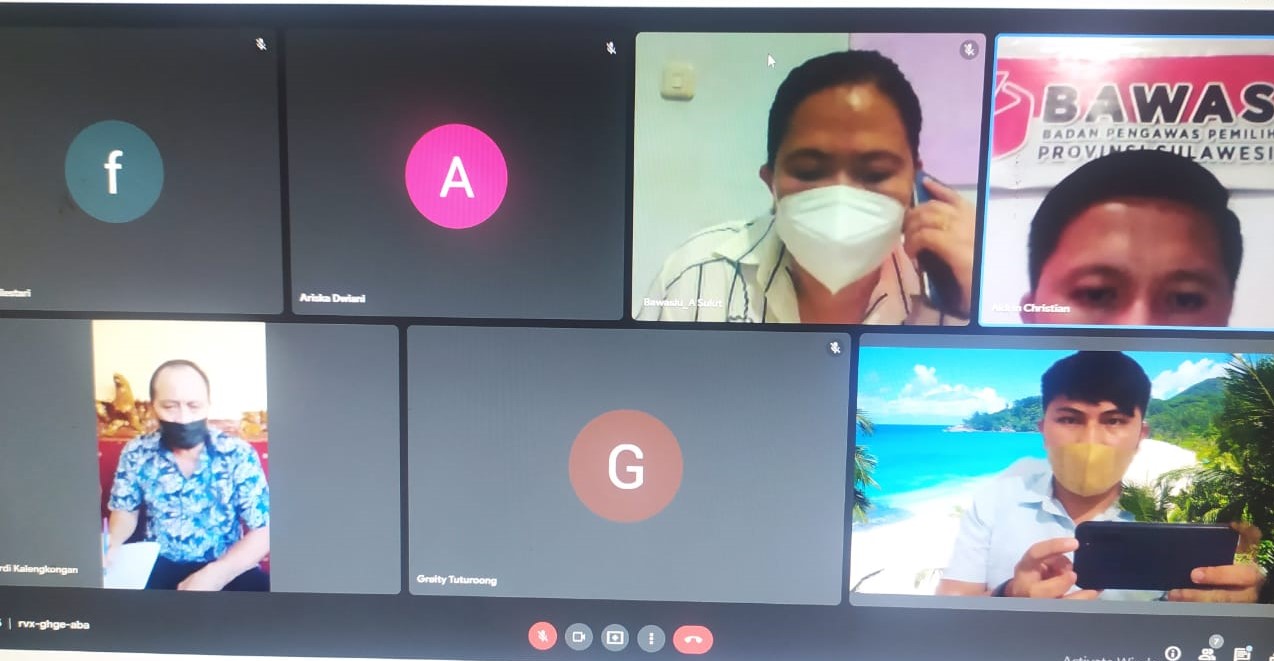 Rapat Bersama Bawaslu Provinsi Sulawaesi Utara dengan Bawaslu Manado dan Kota Bitung Terkait Pengisian Jabatan Pengawas (Eselon IV) di Satuan Kerja Mandiri.