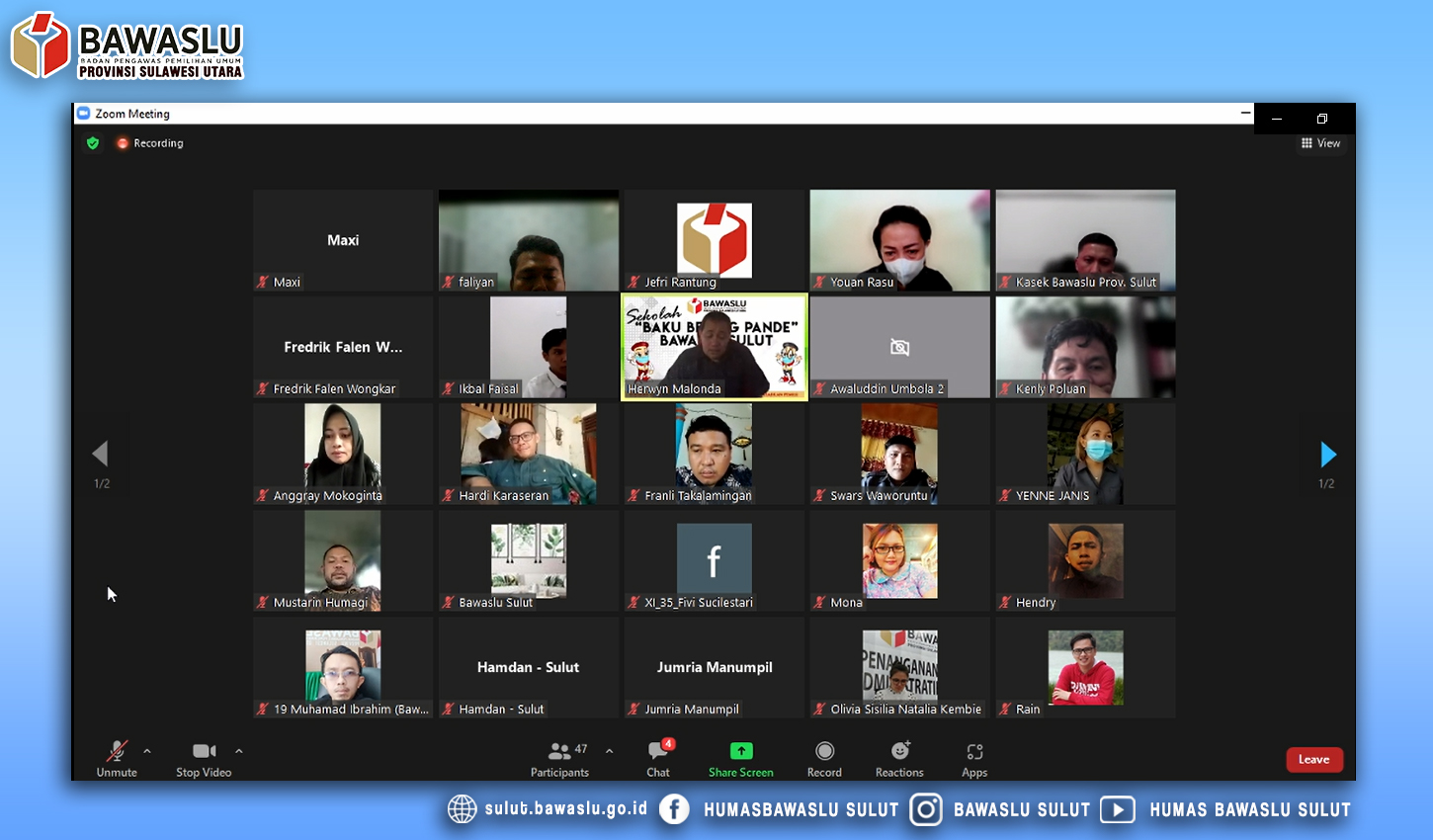 Rapat Evaluasi dan Persiapan Kegiatan Bawaslu Provinsi dan Kab/Kota se-Sulawesi Utara dan Persiapan Perlaksanaan SKPP