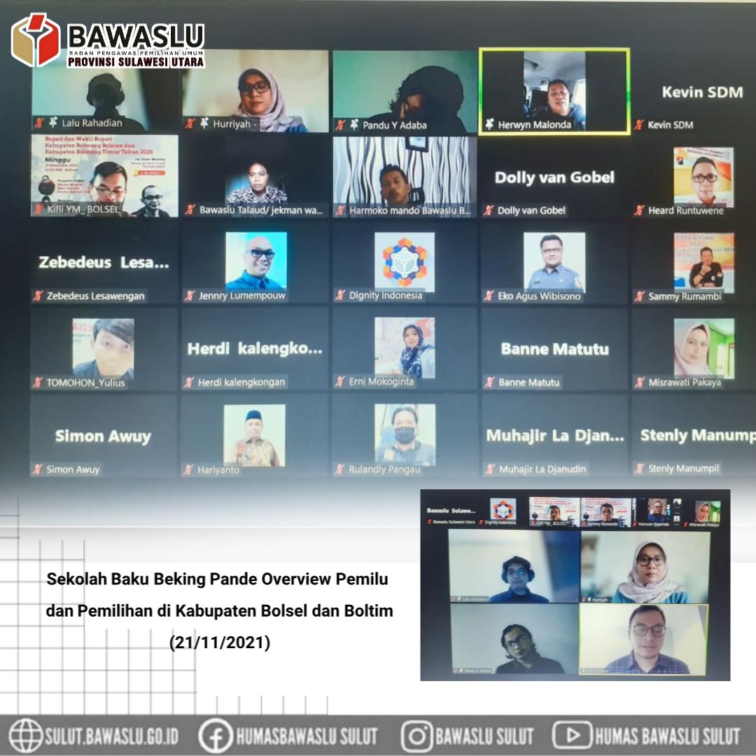 Sekolah Baku Beking Pande Overview Pemilu  dan Pemilihan di Kabupaten Bolsel dan Boltim