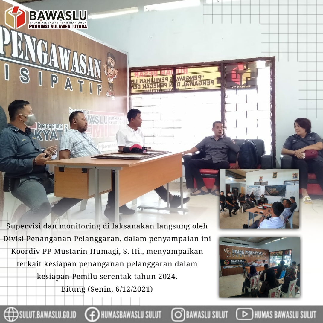 Sepervisi dan Monitoring Penanganan Pelanggaran