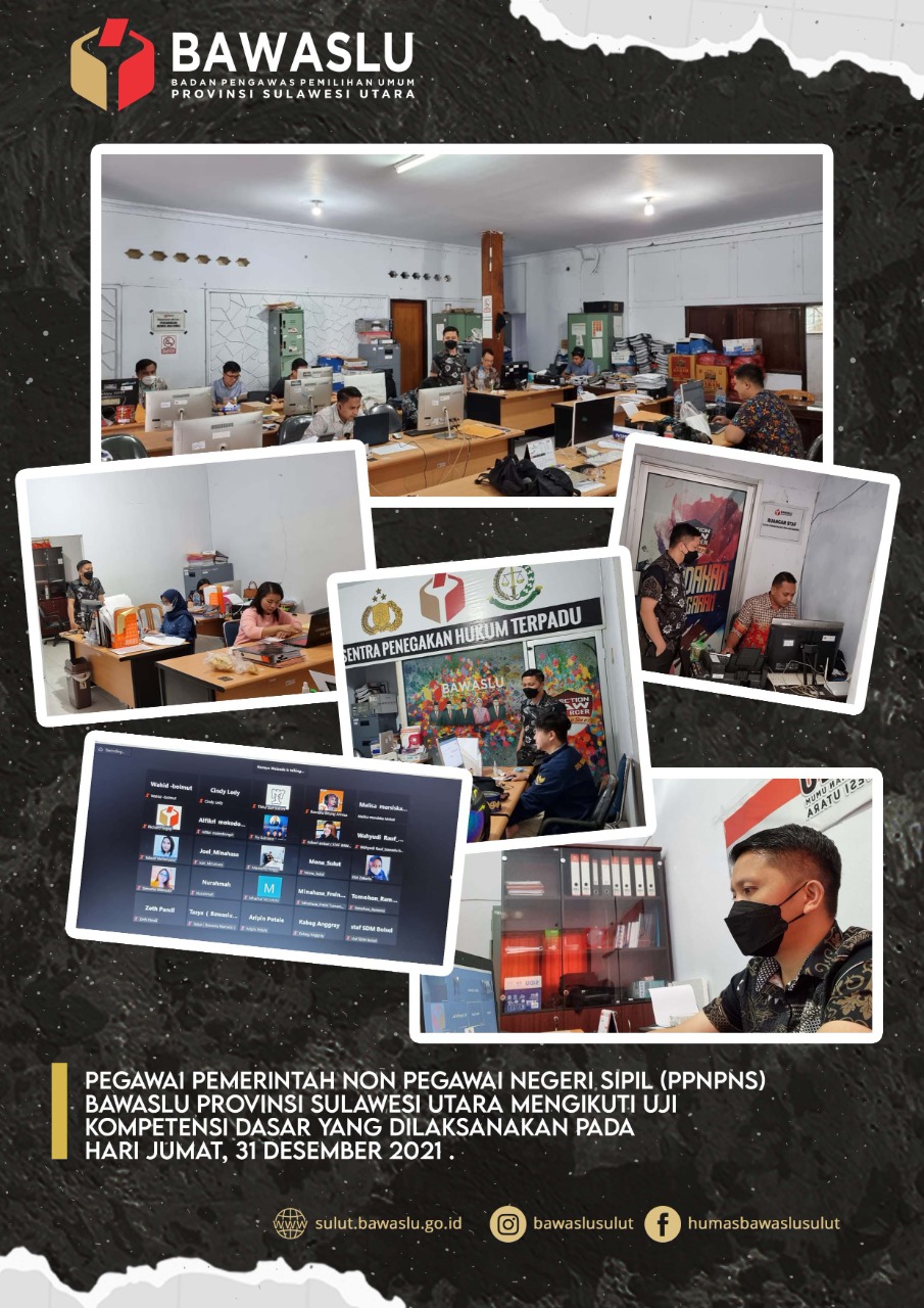 Mempersiapkan SDM Berkualitas Pada Tahun Anggaran 2022, Bawaslu Sulut Menggelar Evaluasi Kinerja Pegawai Tahun 2021