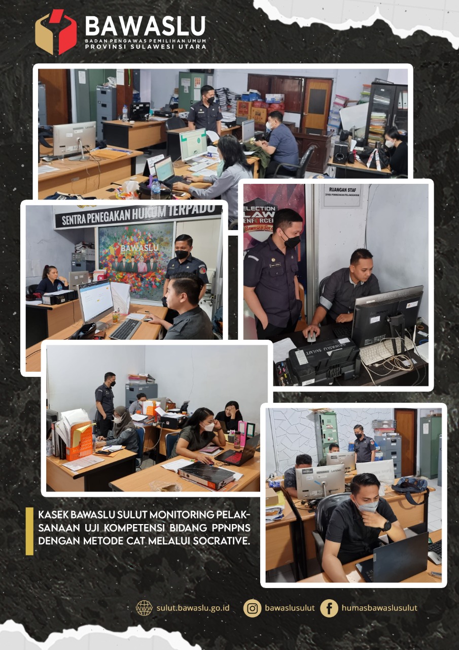 Bawaslu Sulut Laksanakan Evaluasi PPNPNS Tahap 2 Dengan Metode CAT SocrativeÂ 