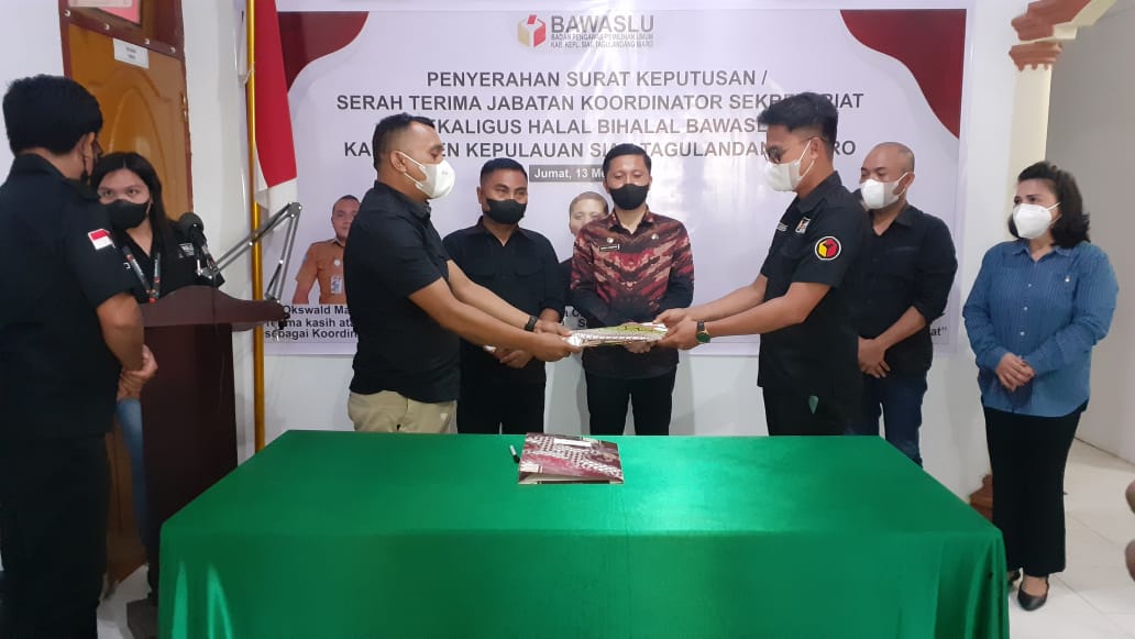 Kasek Bawaslu Sulut Menunjuk Andrew Lera Sebagai Koorsek Bawaslu Kab. Kepulauan Sitaro