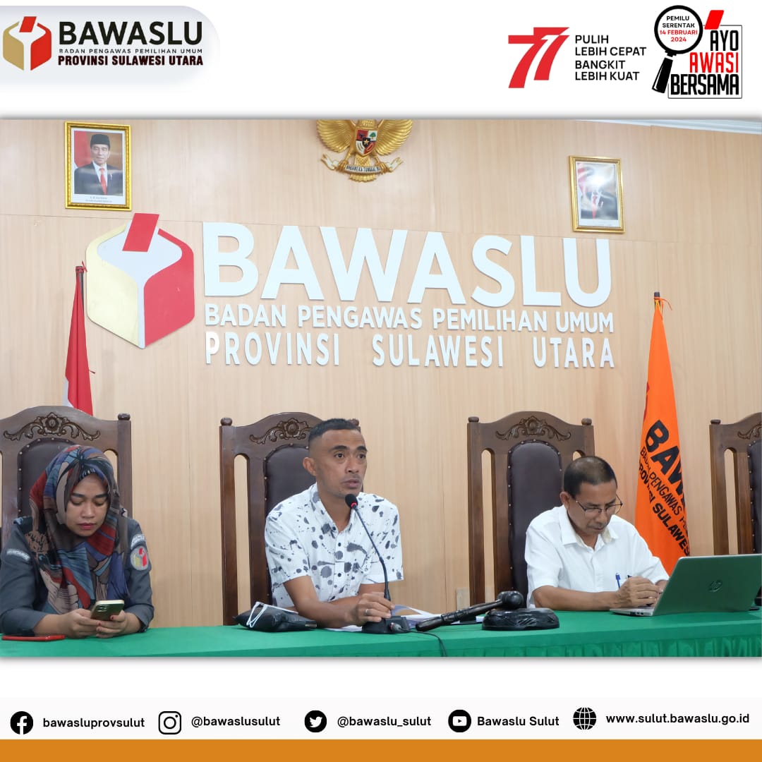 Rapat dalam kantor terkait Tahapan Pendaftaran, Verifikasi dan Penetapan Partai Politik Peserta Pemilu Tahun 2024.