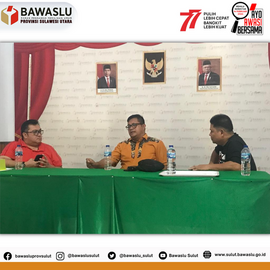 Pimpinan Bawaslu sulut Supriyadi Pangellu melakukab supervisi kesiapan divisi HP3S Bawaslu Kabupaten Minahasa memasuki tahapan Pemilu 2024 di Kabupaten Minahasa.