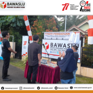 Ketua Bawaslu Sulut Membuka Posko Pengaduan Masyarakat di Bawaslu Kab. Kepl. SitaroÂ 