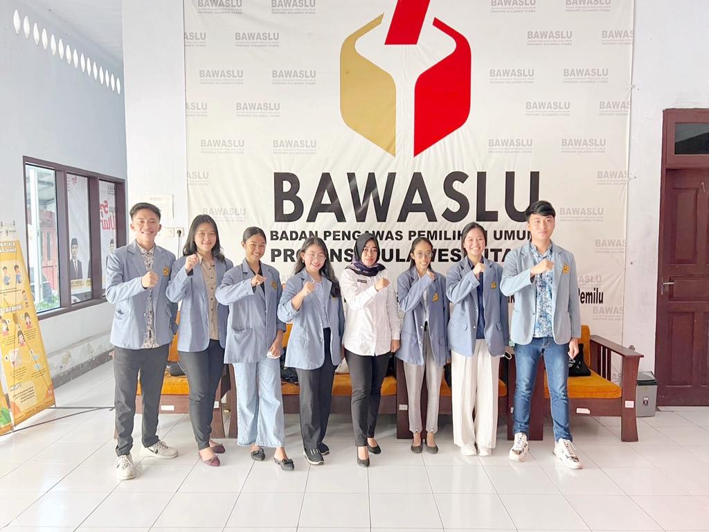 Bawaslu Provinsi Sulawesi Utara menerima kunjungan mahasiswa Fakultas Ilmu Sosial dan Ilmu Politik (FISIP) Program Studi Ilmu Pemerintahan Universitas Sam Ratulangi (UNSRAT).