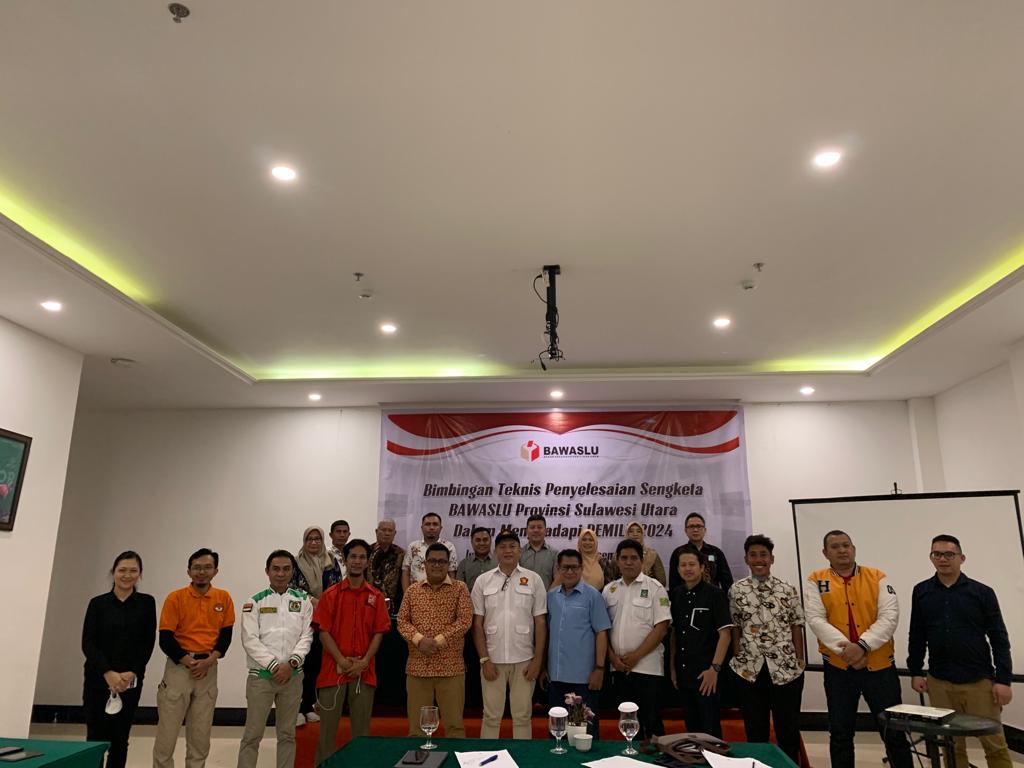 Supriyadi Pangellu Buka Bimbingan Teknis Penyelesaian Sengketa   Bawaslu Provinsi Sulawesi Utara Dalam Menghadapi Pemilu 2024
