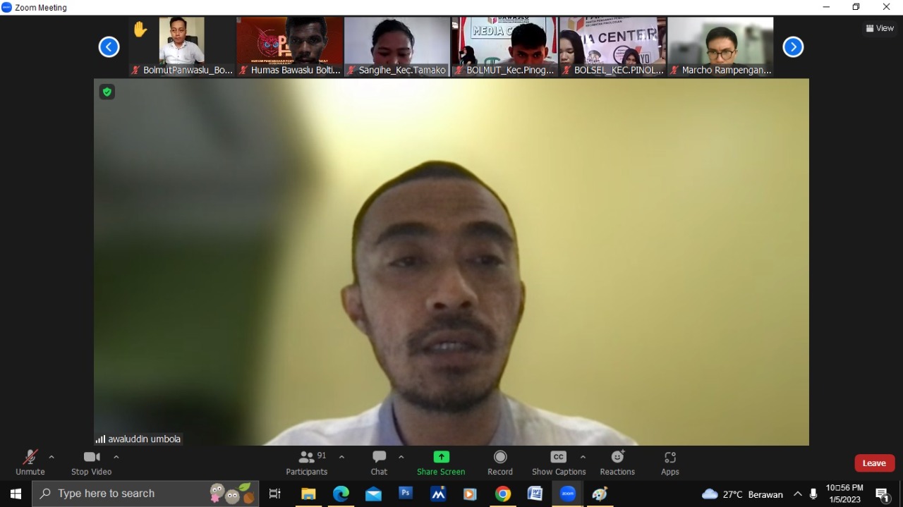 Bawaslu Sulut Gelar Rapat Kesiapan dan Tindak Lanjut Pengelolaan Medsos bersama Jajaran Bawaslu Kabupaten/Kota dan Panwaslu Kecamatan Se-Sulut