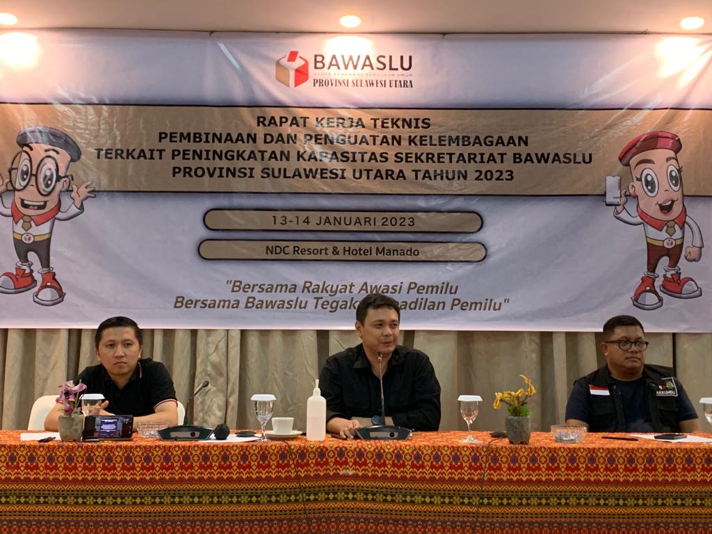 Tingkatan Kapasitas Sekretariat, Bawaslu Sulut Gelar Rakernis Pembinaan dan Penguatan Kelembagaan