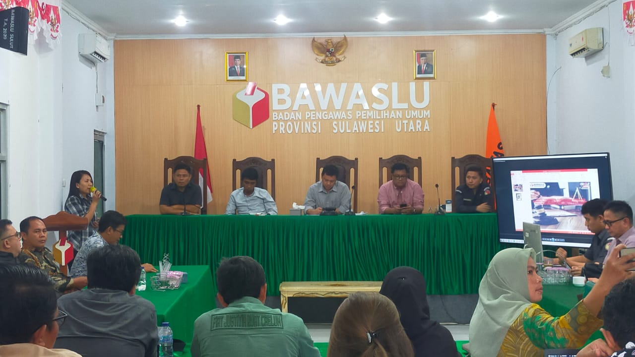 Bawaslu Sulut Gelar Rakor Pengawasan Verifikasi Administrasi Calon Perseorangan DPD Perbaikan Kesatu 