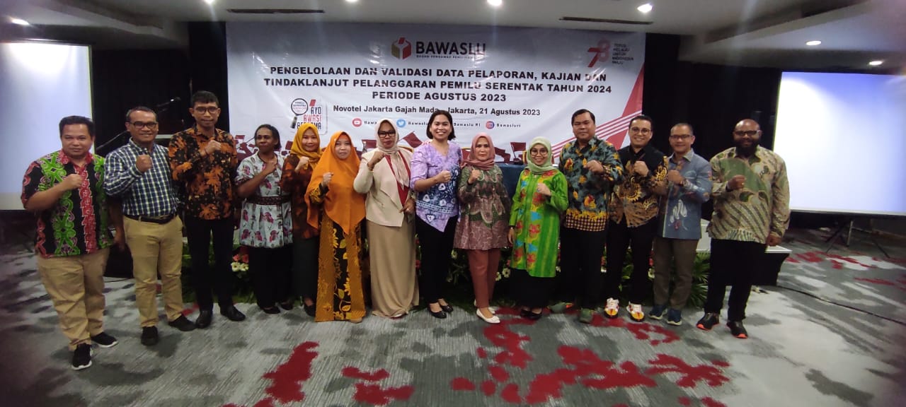 Bawaslu Sulut Hadiri Rakernis Pengelolaan dan Validasi Data Pelaporan, Kajian dan Tindaklanjut Pelanggaran Pemilu Serentak Tahun 2024 (Periode Agustus 2023)
