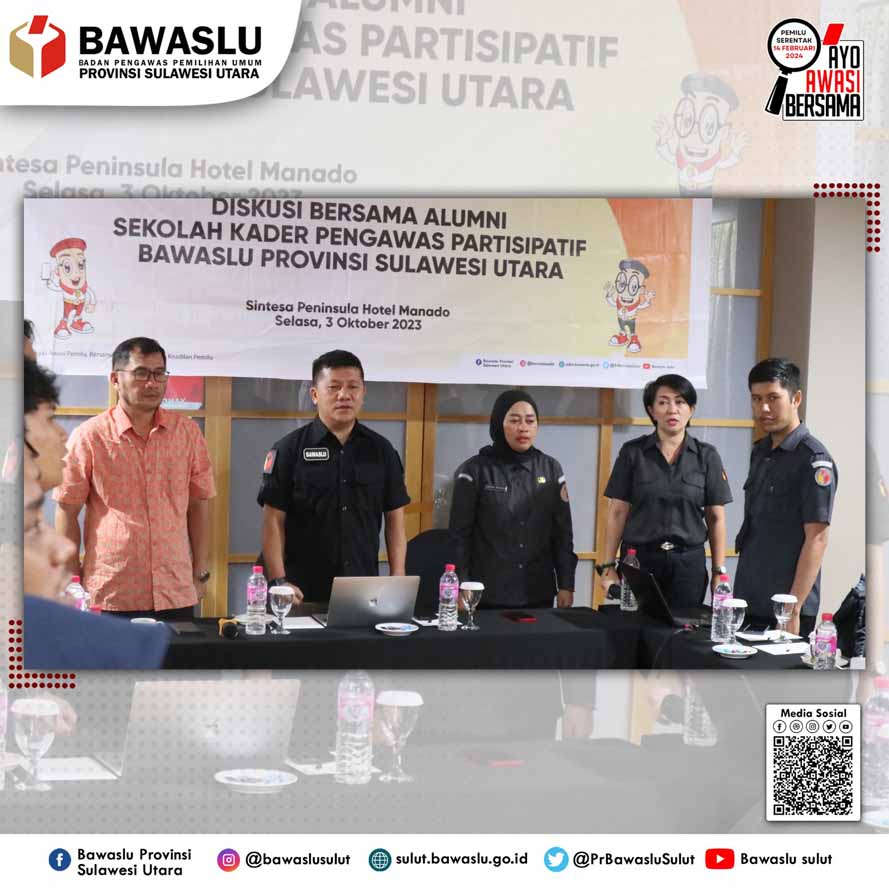 Bawaslu Sulut: Alumni SKPP adalah Agen Pengawas Partisipatif Bawaslu di Daerah.