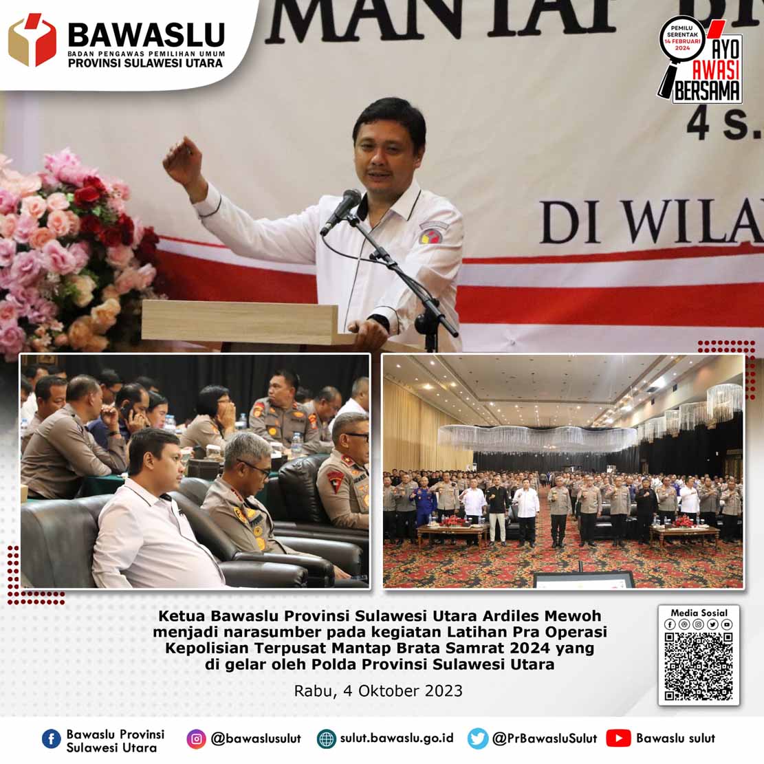 Dinamika Pemilu Menjadi Tanggung Jawab Semua Pihak, Ardiles Mewoh Jelaskan Potensi Masalah Pemilu 2024