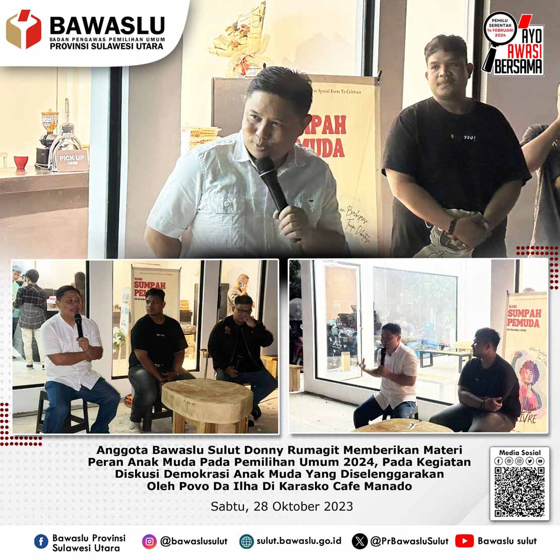 Momentum 95 Tahun Sumpah Pemuda, Donny Rumagit: Ini adalah titik balik kaum muda tentukan masa depan bangsa!