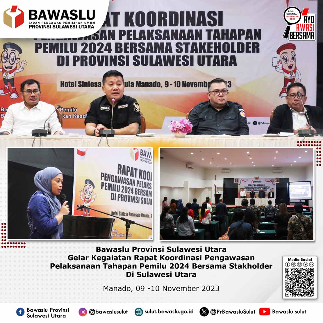 Bawaslu Sulut: Apresiasi Peserta Pemilu menurunkan APS berbentuk APK secara Mandiri