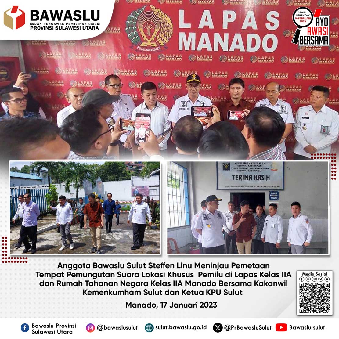 Bawaslu Sulut Tinjau TPS Lokasi Khusus, Steffen Linu: Prinsip Kami Bawaslu, Memastikan Ketaatan Prosedur