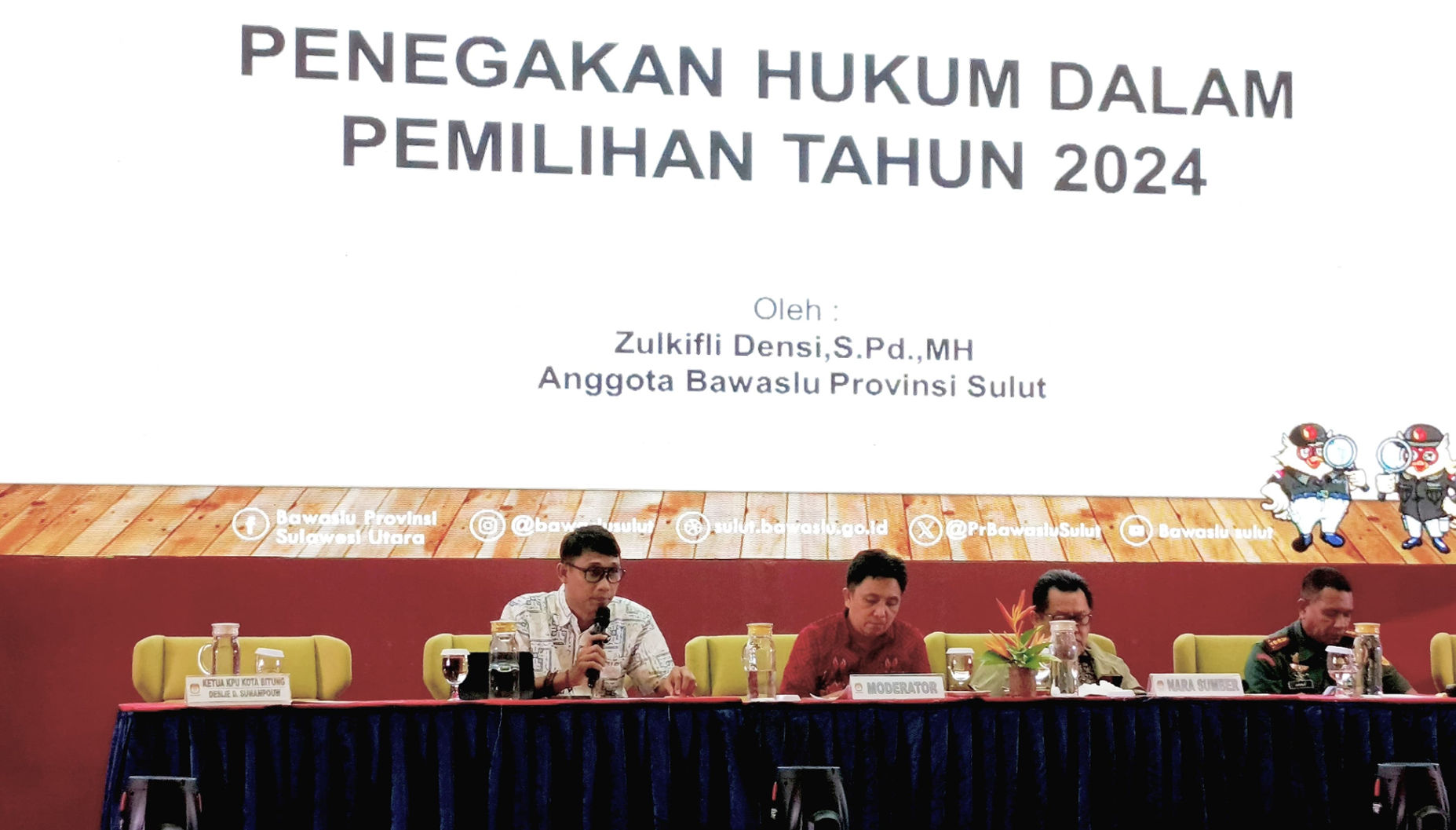 Jadi Narasumber Rakor KPU Bitung, Zulkifli Paparkan Strategi Pengawasan Bawaslu