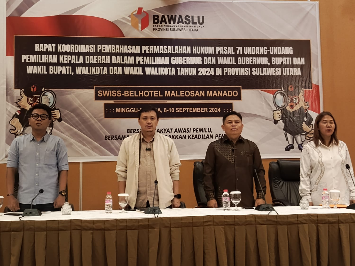 Bawaslu Sulut Gelar Rakor Pembahasan Permasalahan Hukum Pasal 71 UU Pilkada