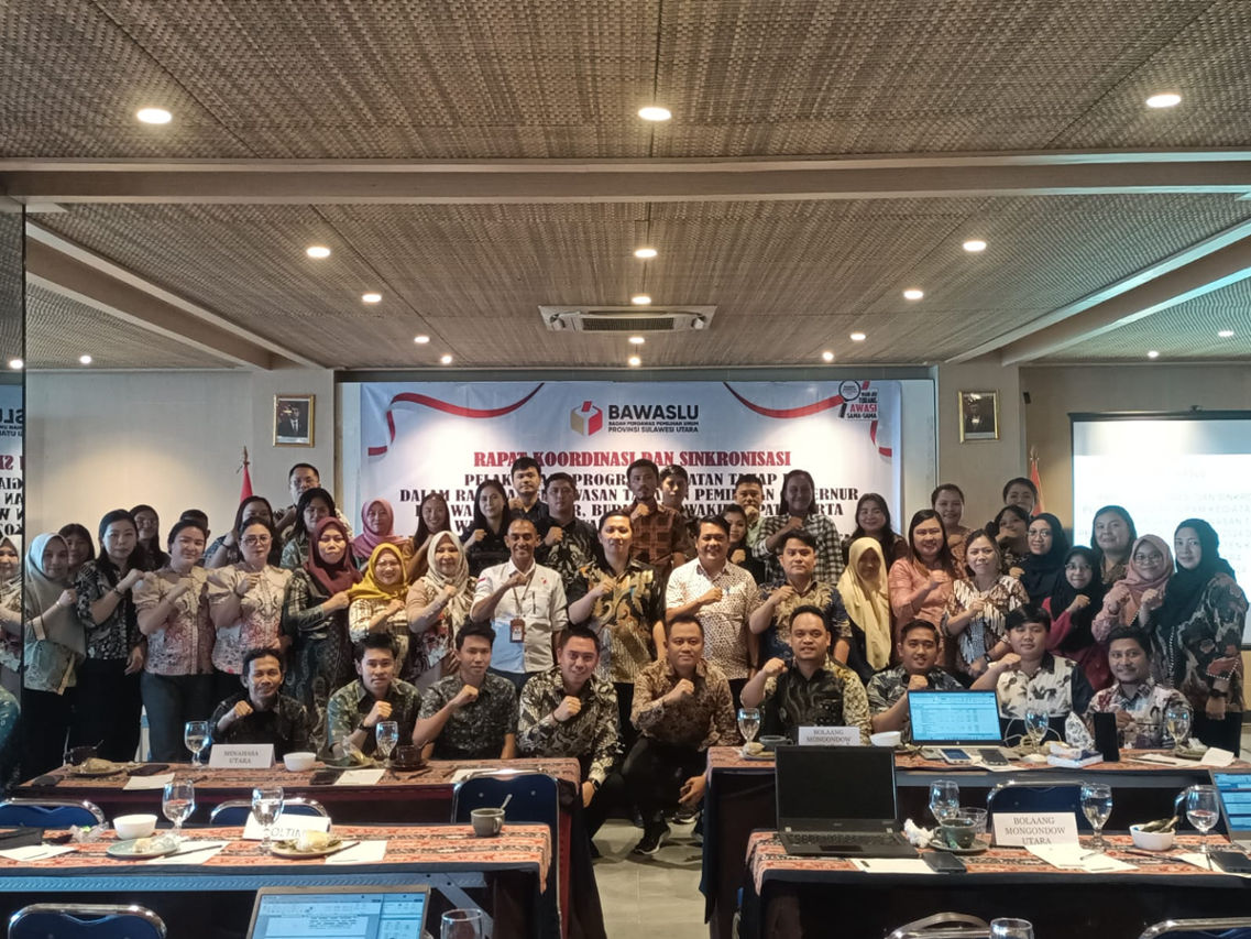 Sekretariat Bawaslu Se-Sulut Lakukan Sinkronisasi Dukungan Pada Pengawasan Pemilihan 2024.