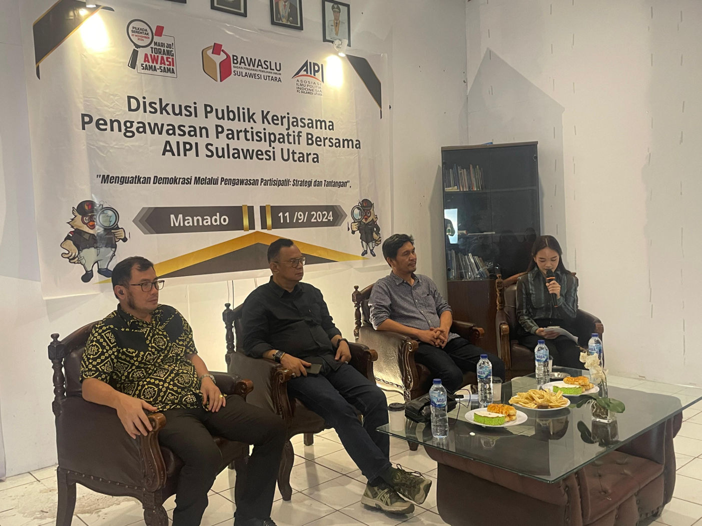 Bawaslu Sulut Gandeng AIPI Sulut Gelar Diskusi Publik Penguatan Pengawasan Partisipatif