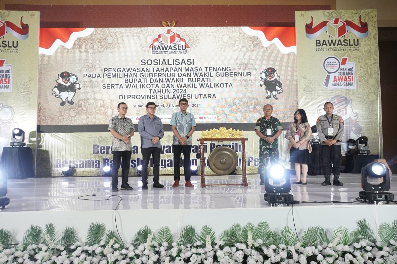 Bawaslu Sulut Gelar Sosialisasi Tahapan Masa Tenang Pemilihan Serentak 2024