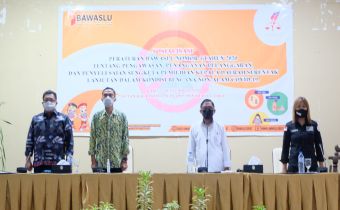 Bawaslu Sulut Gelar Sosialisasi Perbawaslu Nomor 4 Tahun 2020 di Hotel Sutan Raja Minut.