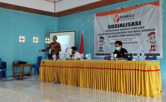 Bawaslu Sulut Menggelar Sosialisasi Penyelesaian Sengketa Pemilihan Dalam Pemilihan Gubernur dan Wakil Gubernur Sulawesi Utara Tahun 2020 di Kab. Bolaang Mongondow