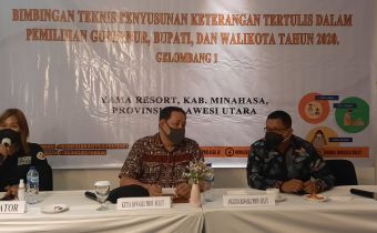 Bawaslu Provinsi Sulawesi Utara menggelar Bimbingan Teknis Penyusunan Keterangan Tertulis Dalam Pemilihan Gubernur, Bupati, dan Walikota Tahun 2020