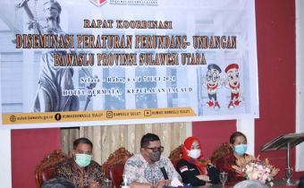 Rapat Koordinasi Diseminasi Peraturan Perundang- undangan Pemilu dan Pemilihan Bawaslu Provinsi Sulawesi Utara