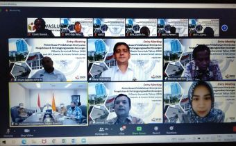 Entry Meeting via Daring dengan Tim BPK Dalam Rangka Lanjutan Pemeriksaan Kinerja Â Atas Pengelolaan dan Pertanggungjawaban Anggaran Hibah Pilkada di Bawaslu dan KPU.