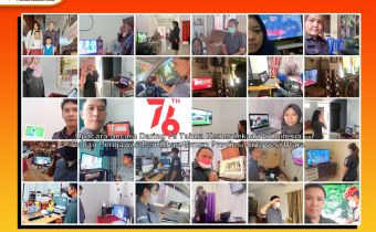 Pimpinan dan Kasek bersama Jajaran Bawaslu Provinsi Sulawesi Utara mengikuti via daring (melalui kanal Youtube Sekretariat Negara dan siaran Televisi Nasional) Upacara Peringatan HUT Ke-76 Proklamasi Kemerdekaan RI di Halaman Istana Negara Jakarta