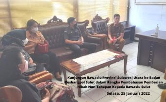 Bawaslu Provinsi Sulut Melakukan Kunjungan Kerja ke Badan Kesatuan Bangsa dan Politik Sulawesi Utara