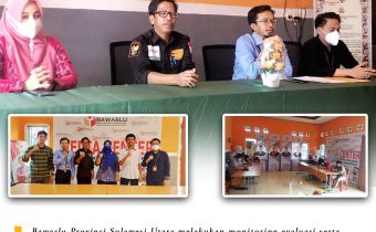 monitoring evaluasi serta pembinaan pada jajaran sekretariat Bawaslu Kab. Bolaang Mongondow terkait potensi sengketa pada tahapan verifikasi partai politik dalam rangka menyongsong pelaksanaan pemilu 2024