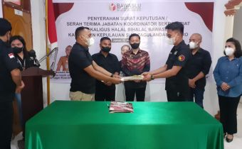 Kasek Bawaslu Sulut Menunjuk Andrew Lera Sebagai Koorsek Bawaslu Kab. Kepulauan Sitaro
