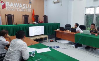 Bawaslu Provinsi Sulawesi Utara menggelar Rapat Inventarisasi dan Sinkronisasi Data Pencegahan Penyelesaian Sengketa Pada Tahapan Verifikasi Administrasi Partai Politik Peserta Pemilu Tahun 2024 di Kantor Bawaslu Provinsi Sulawesi Utara.