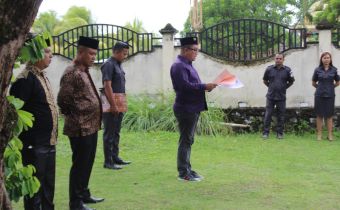 Pangellu Memimpin Upacara Hari Sumpah Pemuda di Bawaslu Talaud