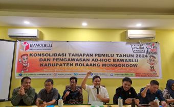 Hadiri Konsolidasi Tahapan Pemilu Tahun 2024 Bawaslu Bolmong, Donny Rumagit dorong percepat Suporting Sistem bagi Panwascam 