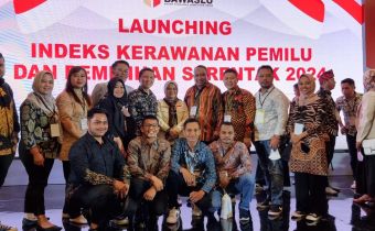 Bawaslu Sulut hadiri Launching Indeks Kerawanan Pemilu dan Pemilihan Serentak Tahun 2024