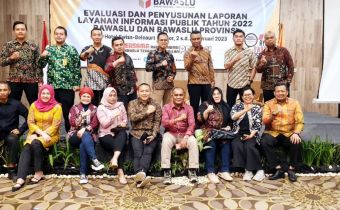 Bawaslu Sulut Hadir dalam Evaluasi dan Penyusunan Laporan Layanan Informasi Publik Tahun 2022 Bawaslu dan Bawaslu Provinsi
