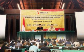 Bawaslu Sulut Gelar Sosialisasi dan Implementasi Peraturan Bawaslu dan Produk Hukum Non Peraturan Bawaslu