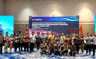 Bawaslu Sulut Hadiri Konsolidasi Pengelolaan KehumasanÂ Dalam Rangka Pengawasan Tahapan Pemilu 2024