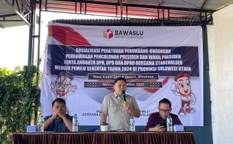 Gelar Sosialisasi Peraturan Perundang-Undangan, Bawaslu Sulut Mengajak Semua Elemen Masyarakat Terlibat Mengawasi Jalannya Tahapan Pemilu