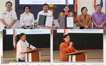 Bersama IAKN Manado, Bawaslu Sulut Tandatangani Perjanjian Kerjasama Pengawasan Partisipatif.